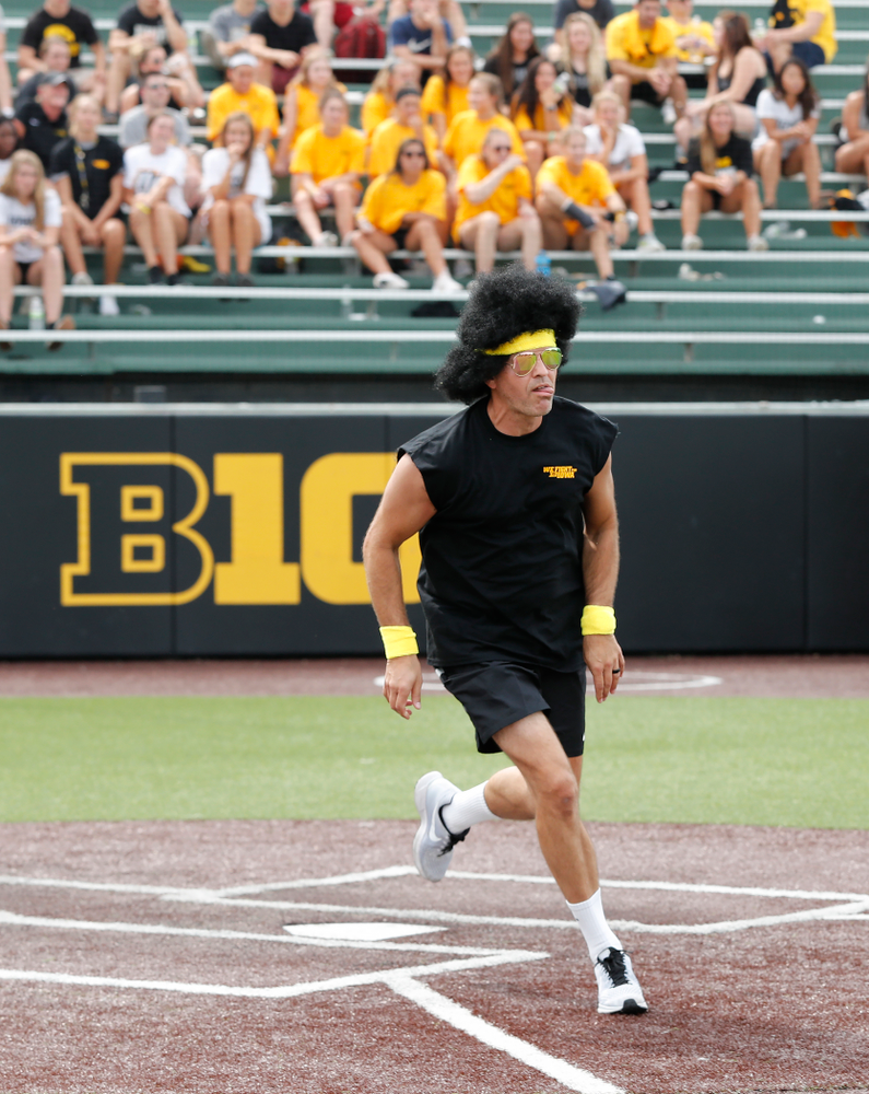 Head volleyball coach Bond Shymansky during the Iowa Student Athlete Kickoff Kickball game Sunday, August 19, 2018 at Duane Banks Field. (Brian Ray/hawkeyesports.com)