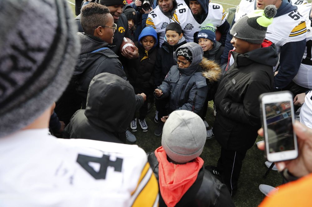 Chalk Talk Clinic at Yankee Stadium in the Bronx, New York, on Dec. 26, 2017. (Darren Miller/hawkeyesports.com)