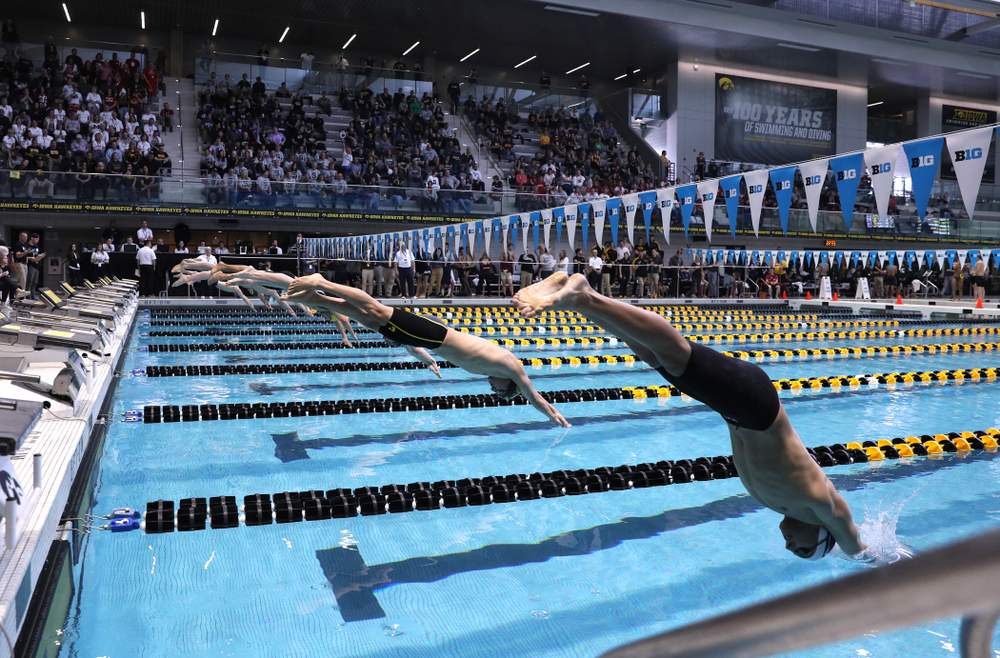 Iowa's Michael Tenney competes in the 400-yard IM on the third day at the 2019 Big Ten Swimming and Diving Championships Thursday, February 28, 2019 at the Campus Wellness and Recreation Center. (Brian Ray/hawkeyesports.com)
