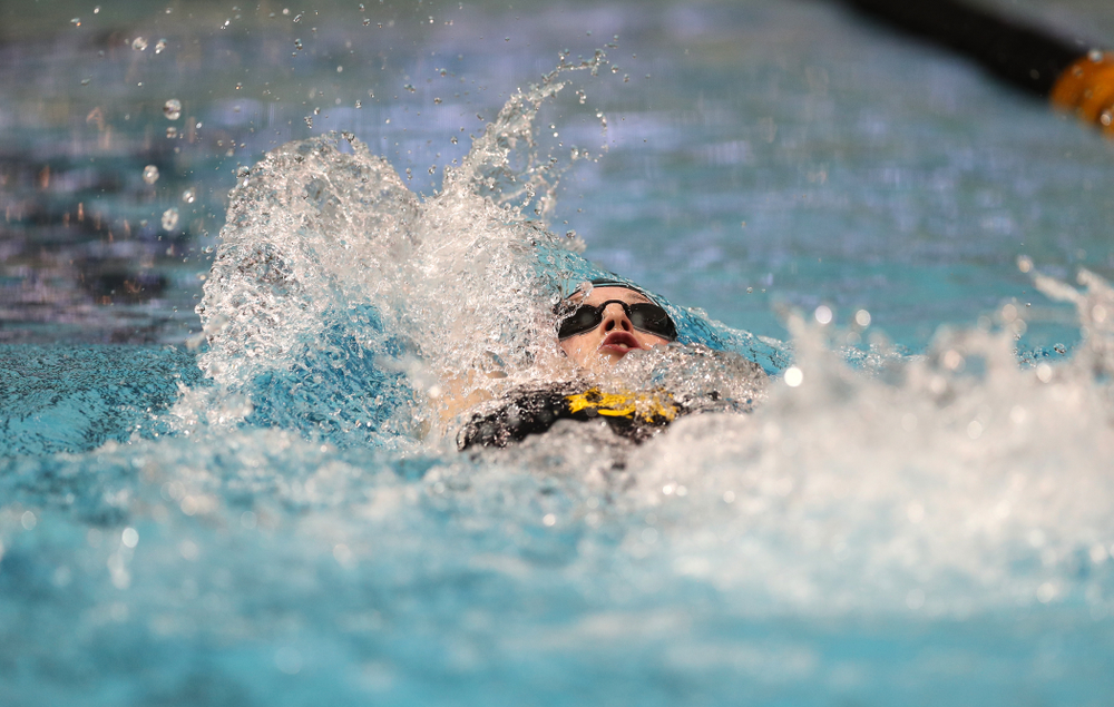 Iowa's Kelsey Drake swims the 200-yard IM against the Iowa State Cyclones in the Iowa Corn Cy-Hawk Series Friday, December 7, 2018 at at the Campus Recreation and Wellness Center. (Brian Ray/hawkeyesports.com)