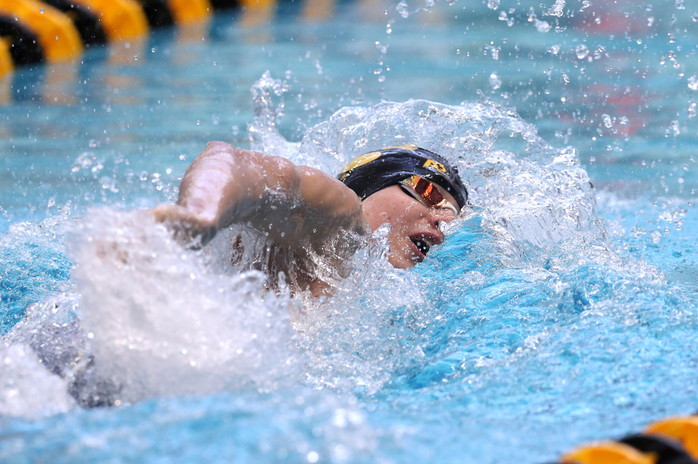 Iowa's Andrew Fierke competes in the 200-yard freestyle on the third day at the 2019 Big Ten Swimming and Diving Championships Thursday, February 28, 2019 at the Campus Wellness and Recreation Center. (Brian Ray/hawkeyesports.com)