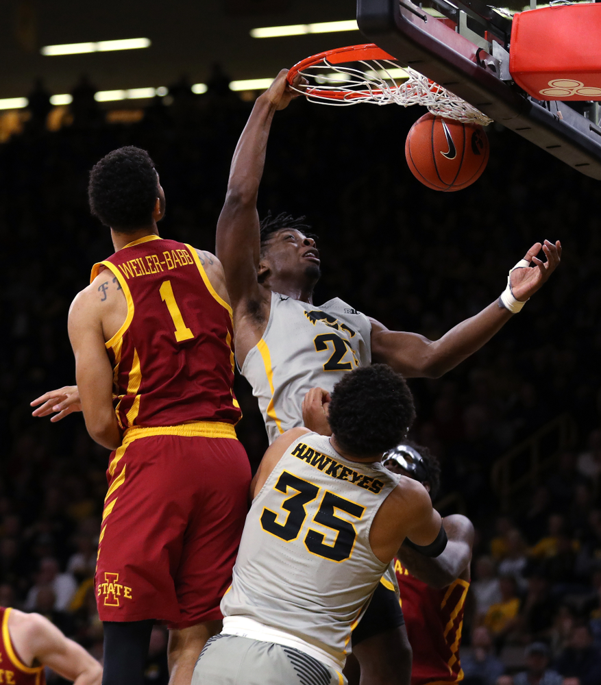 Iowa Hawkeyes forward Tyler Cook (25) against the Iowa State Cyclones in the Iowa Corn Cy-Hawk Series Thursday, December 6, 2018 at Carver-Hawkeye Arena. (Brian Ray/hawkeyesports.com)