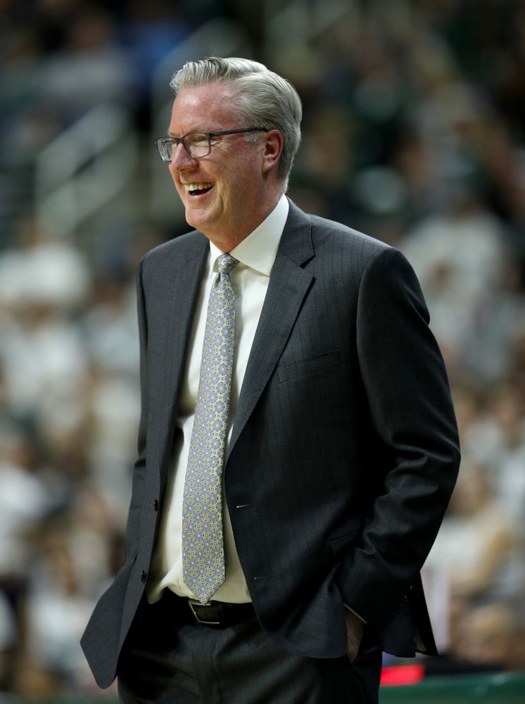 Iowa Hawkeyes head coach Fran McCaffery against Michigan State Tuesday, February 25, 2020 at the Breslin Center in East Lansing, MI. (Brian Ray/hawkeyesports.com)