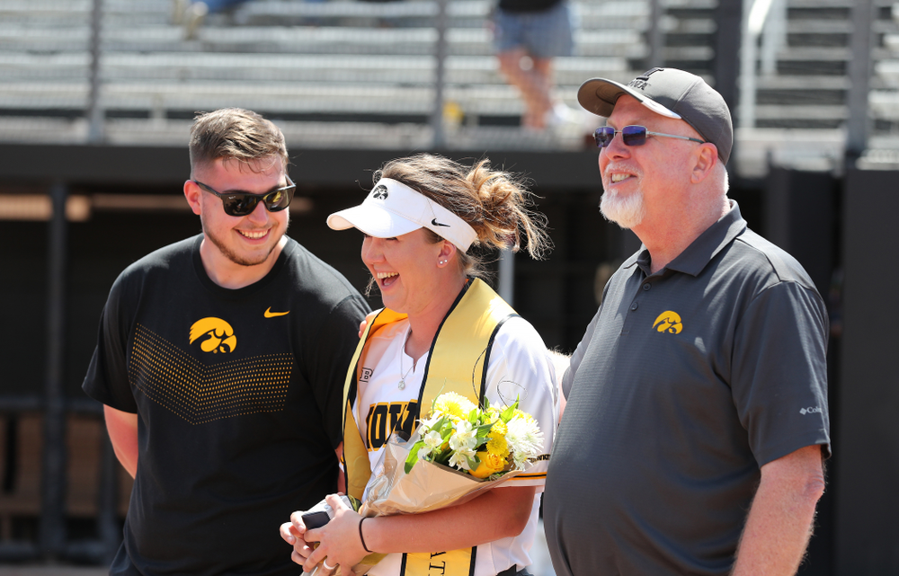 Iowa Hawkeyes Erin Riding (6) during senior day festivities following their game against the Ohio State Buckeyes Sunday, May 5, 2019 at Pearl Field. (Brian Ray/hawkeyesports.com)ic
