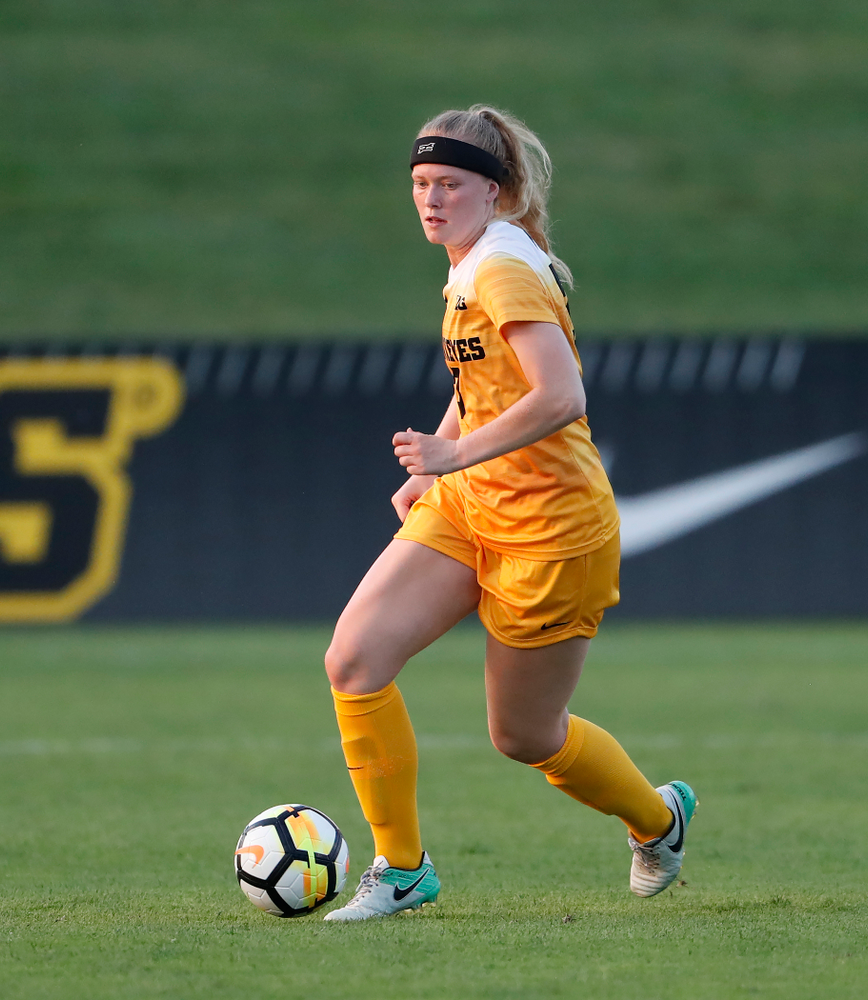 Iowa Hawkeyes Morgan Kemmerling (3) against the Missouri Tigers Friday, August 17, 2018 at the Iowa Soccer Complex. (Brian Ray/hawkeyesports.com)