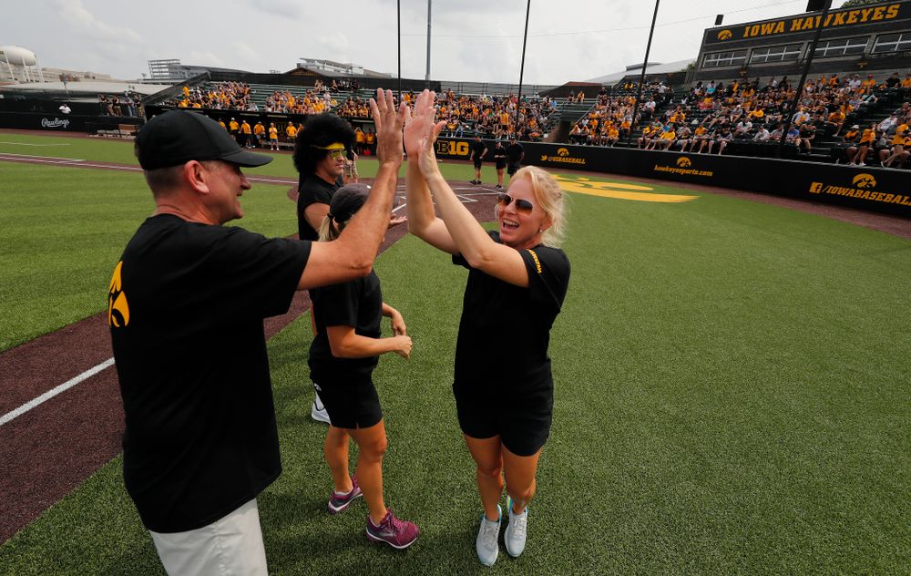 Head Women's Tennis Coach Sasha Schmid during the Iowa Student Athlete Kickoff Kickball game Sunday, August 19, 2018 at Duane Banks Field. (Brian Ray/hawkeyesports.com)