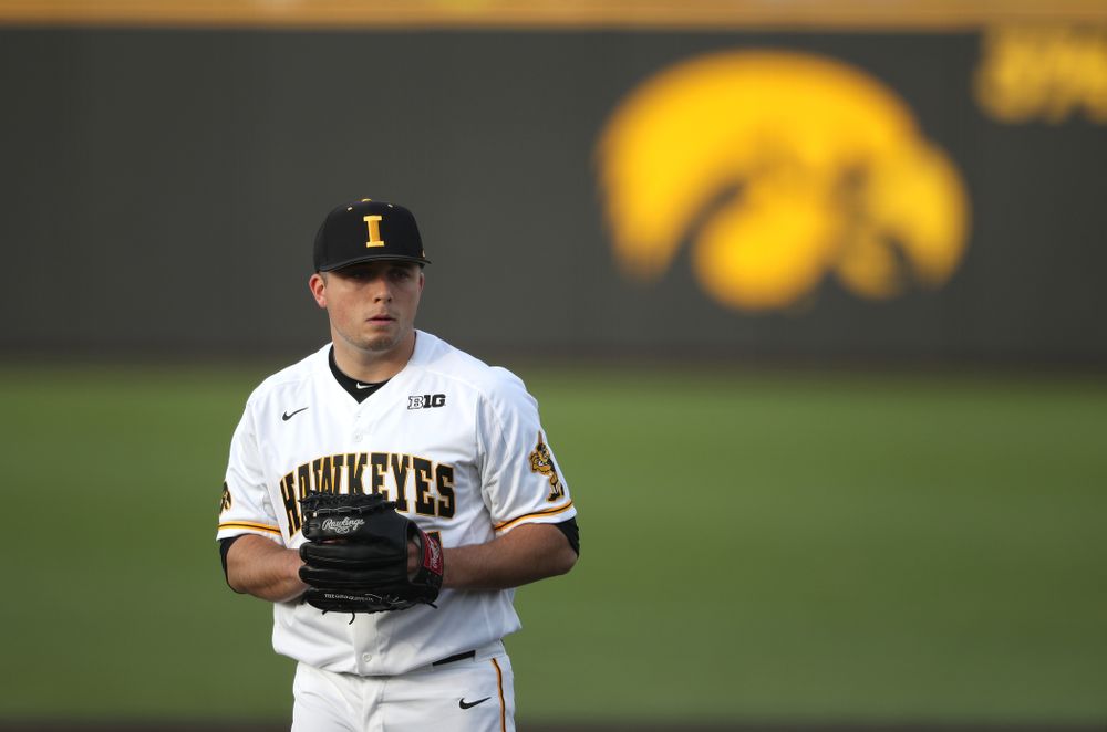 Iowa Hawkeyes Cole McDonald (11) during game one against UC Irvine Friday, May 3, 2019 at Duane Banks Field. (Brian Ray/hawkeyesports.com)