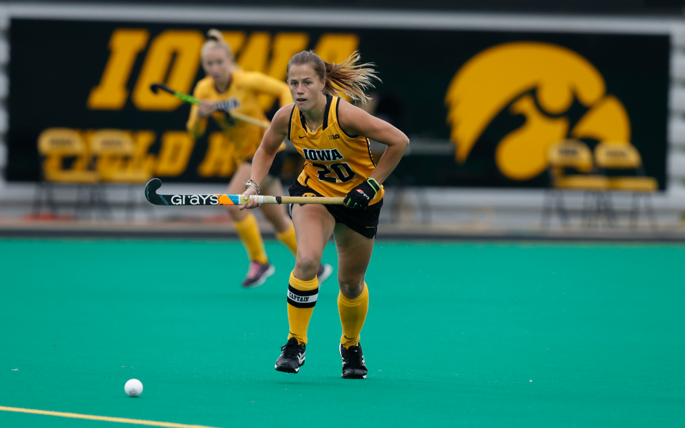 Iowa Hawkeyes Sophie Sunderland (20) against Maryland Sunday, October 14, 2018 at Grant Field. (Brian Ray/hawkeyesports.com)