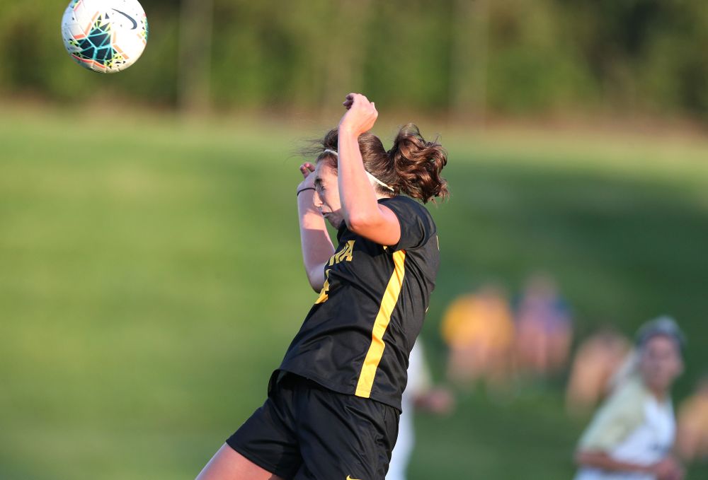 Iowa Hawkeyes forward Kaleigh Haus (4) against Western Michigan Thursday, August 22, 2019 at the Iowa Soccer Complex. (Brian Ray/hawkeyesports.com)
