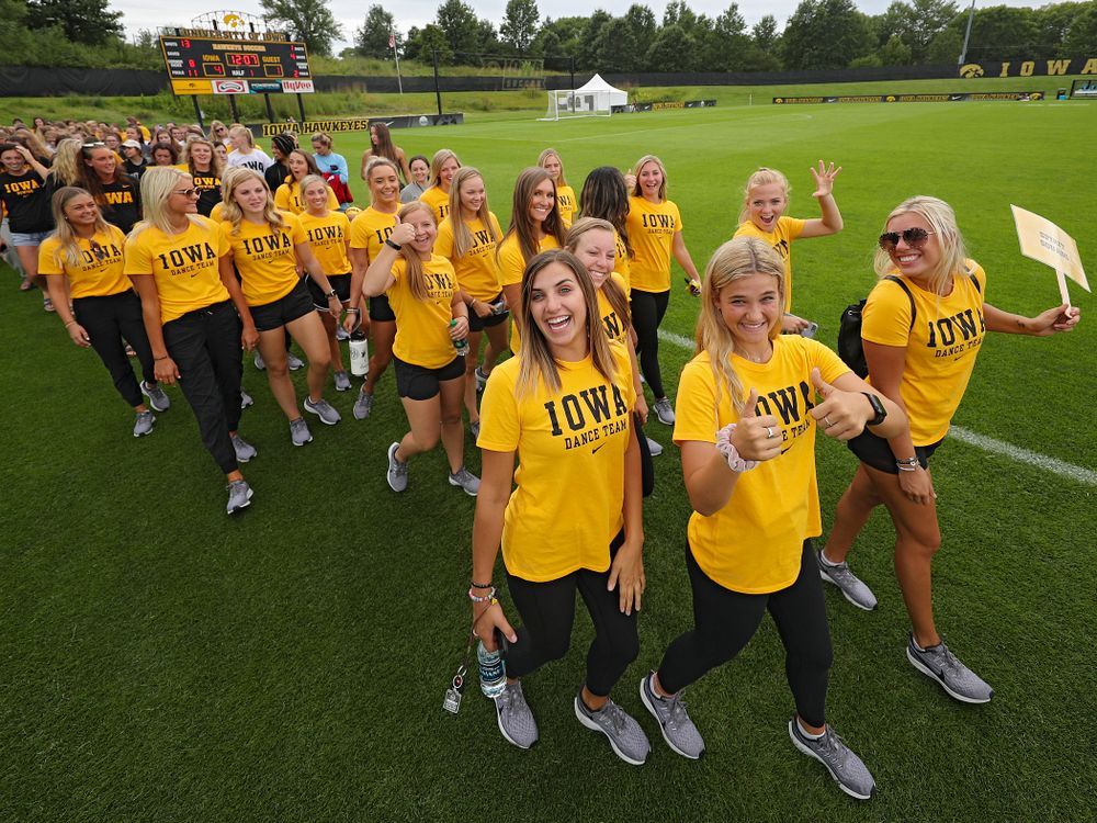Student-athletes walk in the Parade of Champions during the Student-Athlete Kickoff at the Iowa Soccer Complex in Iowa City on Sunday, Aug 25, 2019. (Stephen Mally/hawkeyesports.com)