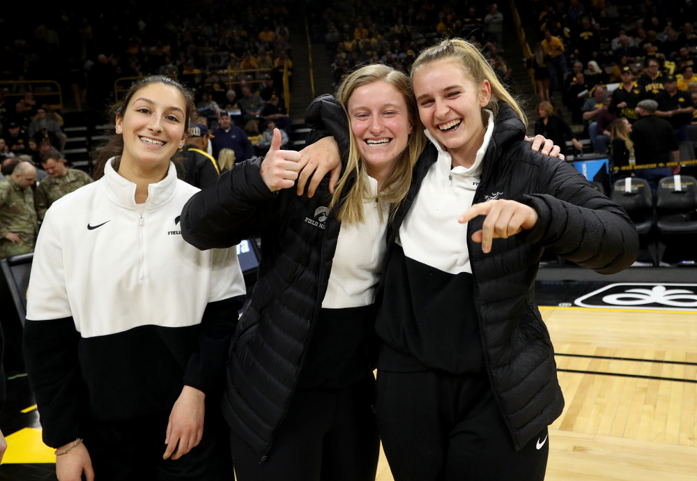 Student Athletes are recognized by the Presidential Committee on Athletics at halftime of the Iowa Hawkeyes game against Penn State Saturday, February 29, 2020 at Carver-Hawkeye Arena. (Brian Ray/hawkeyesports.com)