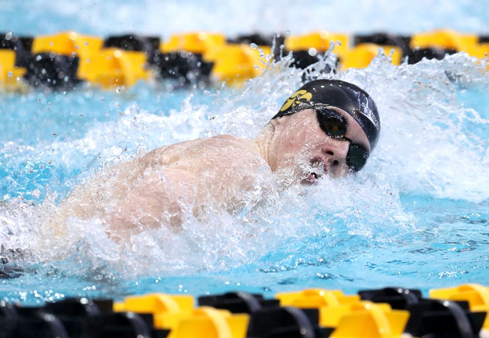 Iowa's Dolan Craine competes in the 400-yard IM on the third day at the 2019 Big Ten Swimming and Diving Championships Thursday, February 28, 2019 at the Campus Wellness and Recreation Center. (Brian Ray/hawkeyesports.com)