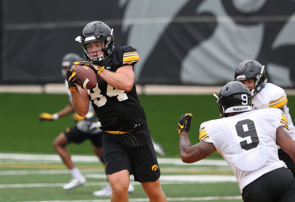 Iowa Hawkeyes wide receiver Nick Easley (84) during practice No. 4 of Fall Camp Monday, August 6, 2018 at the Hansen Football Performance Center. (Brian Ray/hawkeyesports.com)