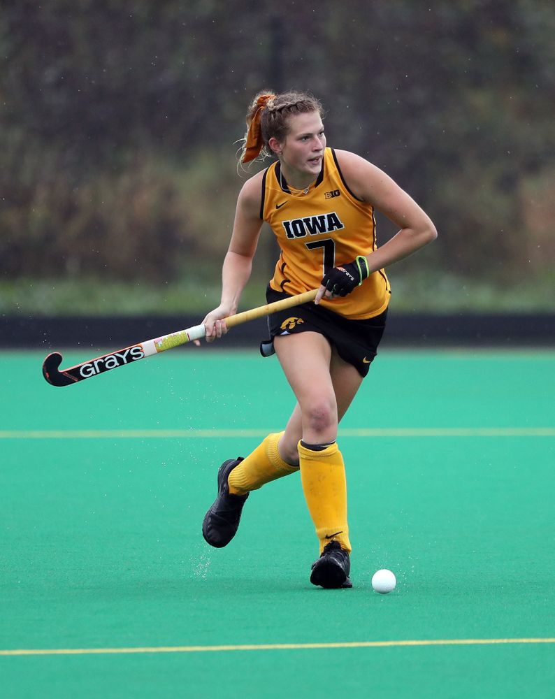 Iowa Hawkeyes Ellie Holley (7) against the Michigan State Spartans Sunday, September 29, 2019 at Grant Field. (Brian Ray/hawkeyesports.com)