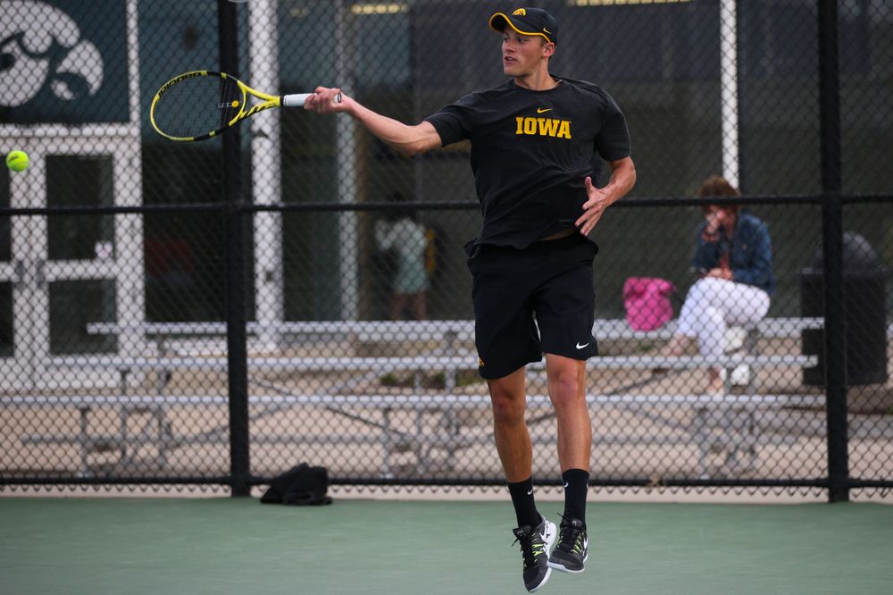 IowaÕs Nikita Snezhko at tennis vs Illinois State on Sunday, April 21, 2019 at the Hawkeye Tennis and Recreation Complex. (Lily Smith/hawkeyesports.com)