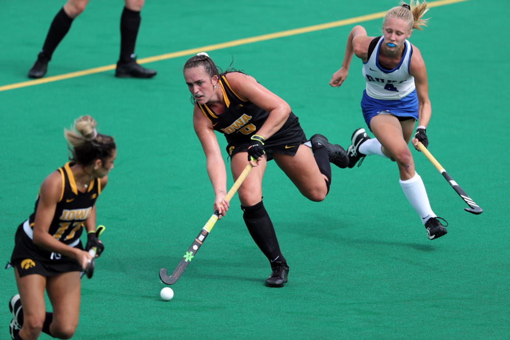 Iowa Hawkeyes defenseman Anthe Nijziel (6) against the Duke Blue Devils Sunday, September 15, 2019 at Grant Field. (Brian Ray/hawkeyesports.com)