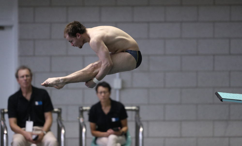 Iowa's Anton Hoherz competes on the 3-meter springboard during the third day of the 2019 Big Ten Swimming and Diving Championships Thursday, February 28, 2019 at the Campus Wellness and Recreation Center. (Brian Ray/hawkeyesports.com)