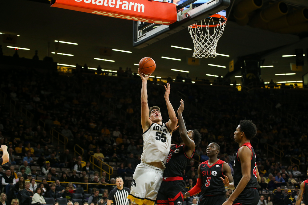 Iowa Hawkeyes center Luka Garza (55) during Iowa men’s basketball vs SIUE on Friday, November 8, 2019 at Carver-Hawkeye Arena. (Lily Smith/hawkeyesports.com)