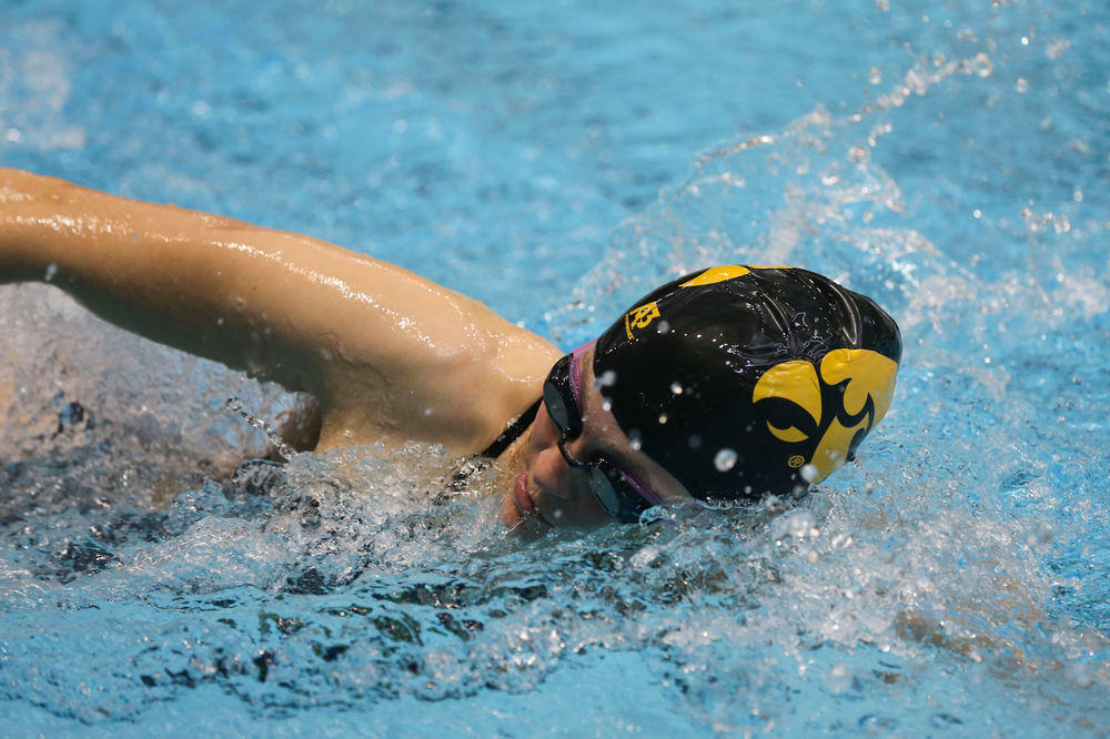 Iowa’s Alleyna Thomas during Iowa swim and dive vs Minnesota on Saturday, October 26, 2019 at the Campus Wellness and Recreation Center. (Lily Smith/hawkeyesports.com)