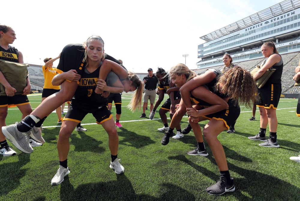 The Iowa WomenÕs Basketball Team participates in the The Program Tuesday, September 17, 2019 at Kinnick Stadium (Brian Ray/hawkeyesports.com)