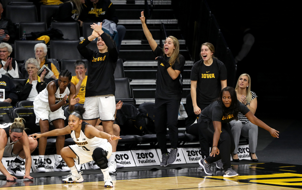 The Iowa Hawkeyes against Dakota Wesleyan University Tuesday, November 6, 2018 at Carver-Hawkeye Arena. (Brian Ray/hawkeyesports.com)