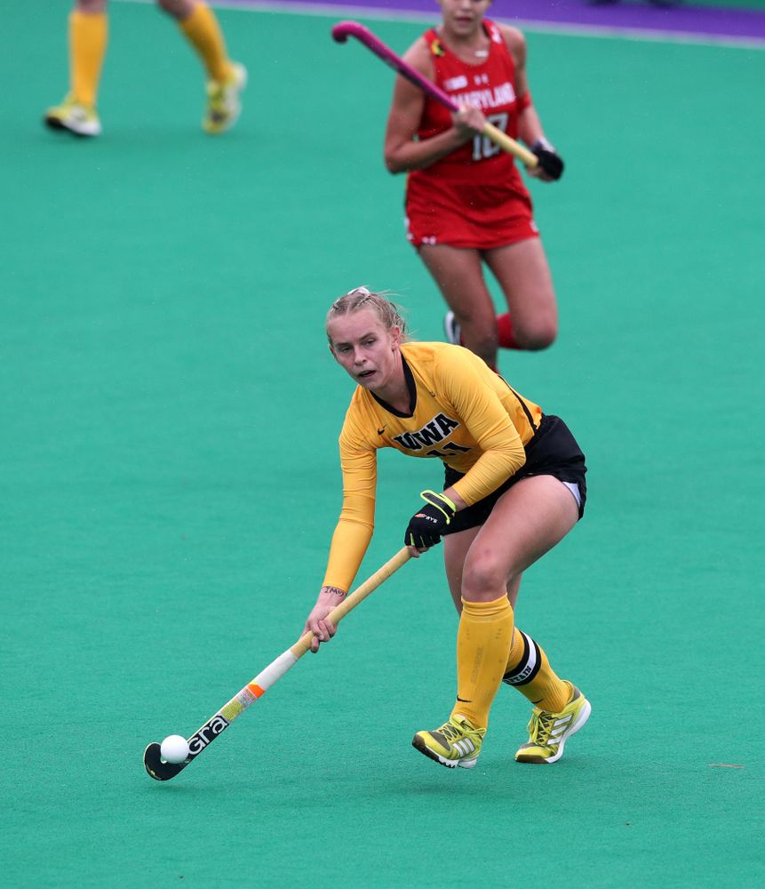 Iowa Hawkeyes Katie Birch (11) against Maryland during the championship game of the Big Ten Tournament Sunday, November 4, 2018 at Lakeside Field in Evanston, Ill. (Brian Ray/hawkeyesports.com)