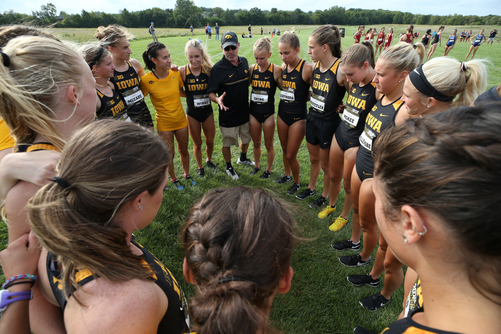 Head Coach Randy Hasenbank during the Hawkeye Invitational Friday, August 31, 2018 at the Ashton Cross Country Course. (Brian Ray/hawkeyesports.com)