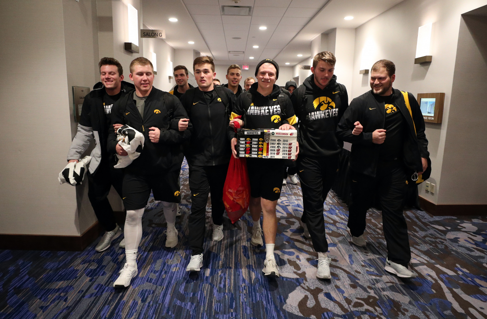 The Hawkeye football managers capture the rusty toolbox for the first time since 2008 with a 20-19 double The Hawkeye Football Managers captured the rusty toolbox for the first time since 2008 with a 20-19 double overtime win against the Wisconsin football managers on Nov. 8 in Madison, Wisconsin. (Brian Ray/hawkeyesports.com)