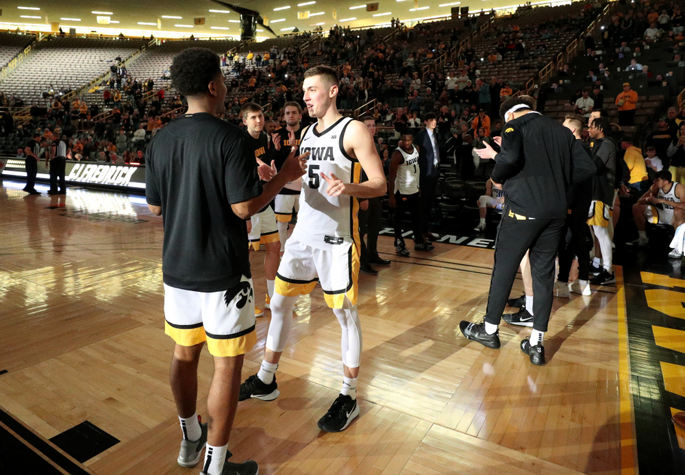 Iowa Hawkeyes guard CJ Fredrick (5) against North Florida Thursday, November 21, 2019 at Carver-Hawkeye Arena. (Brian Ray/hawkeyesports.com)