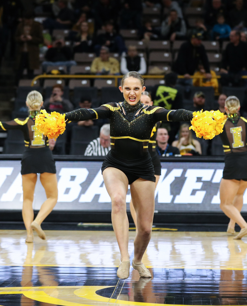 The Iowa Dance Team performs at halftime of the Iowa Hawkeyes game against North Florida Thursday, November 21, 2019 at Carver-Hawkeye Arena. (Brian Ray/hawkeyesports.com)