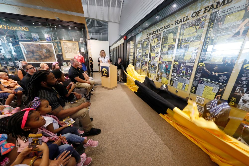 The 2018 Iowa Athletics Hall of Fame Class Friday, August 31, 2018 at the Hall of Fame. (Brian Ray/hawkeyesports.com)