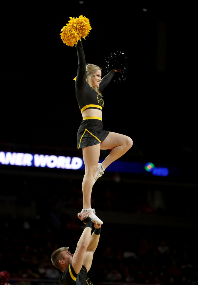 The Iowa Spirit Squad against the Iowa State Cyclones Wednesday, December 11, 2019 at Hilton Coliseum in Ames, Iowa(Brian Ray/hawkeyesports.com)