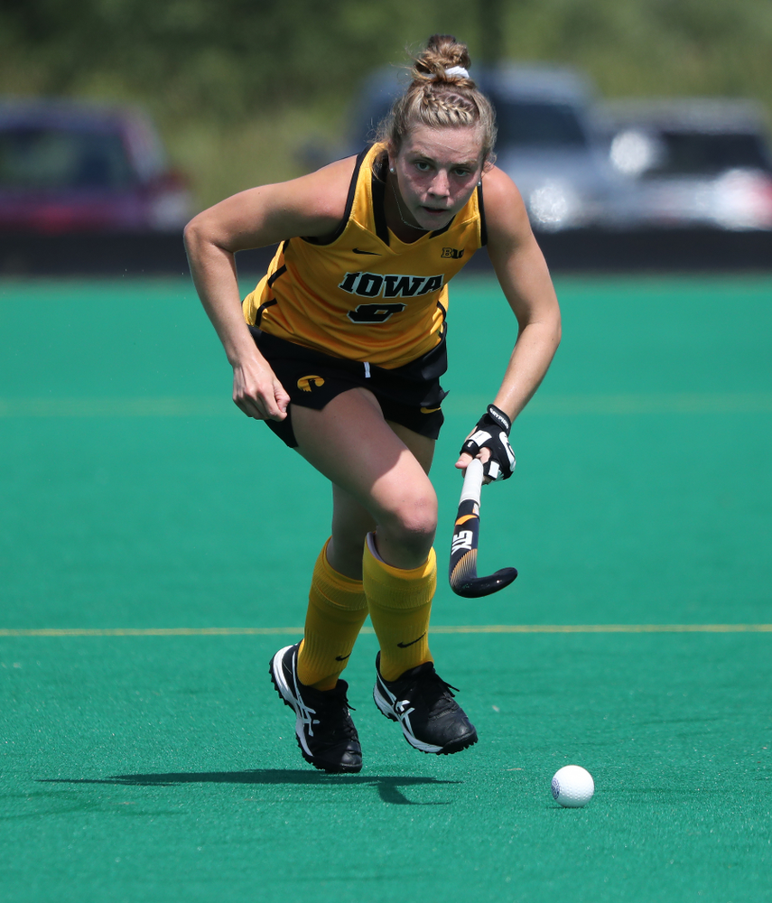 Iowa Hawkeyes Nikki Freeman (8) during an exhibition game against Northwestern Saturday, August 24, 2019 at Grant Field. (Brian Ray/hawkeyesports.com)