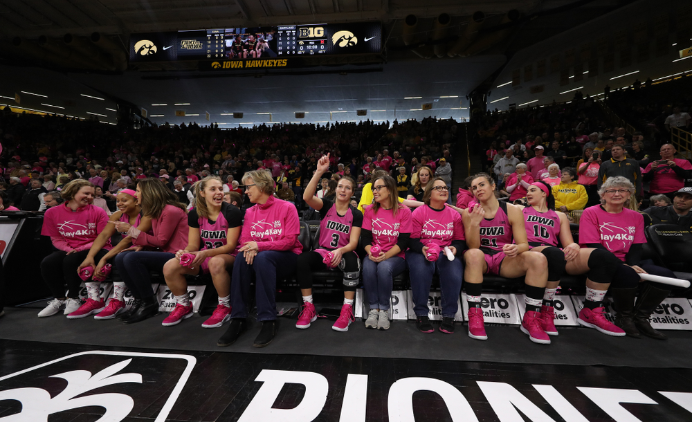 The Iowa Hawkeyes against the seventh ranked Maryland Terrapins Sunday, February 17, 2019 at Carver-Hawkeye Arena. (Brian Ray/hawkeyesports.com)