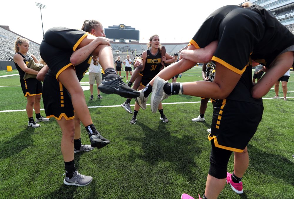 The Iowa WomenÕs Basketball Team participates in the The Program Tuesday, September 17, 2019 at Kinnick Stadium (Brian Ray/hawkeyesports.com)