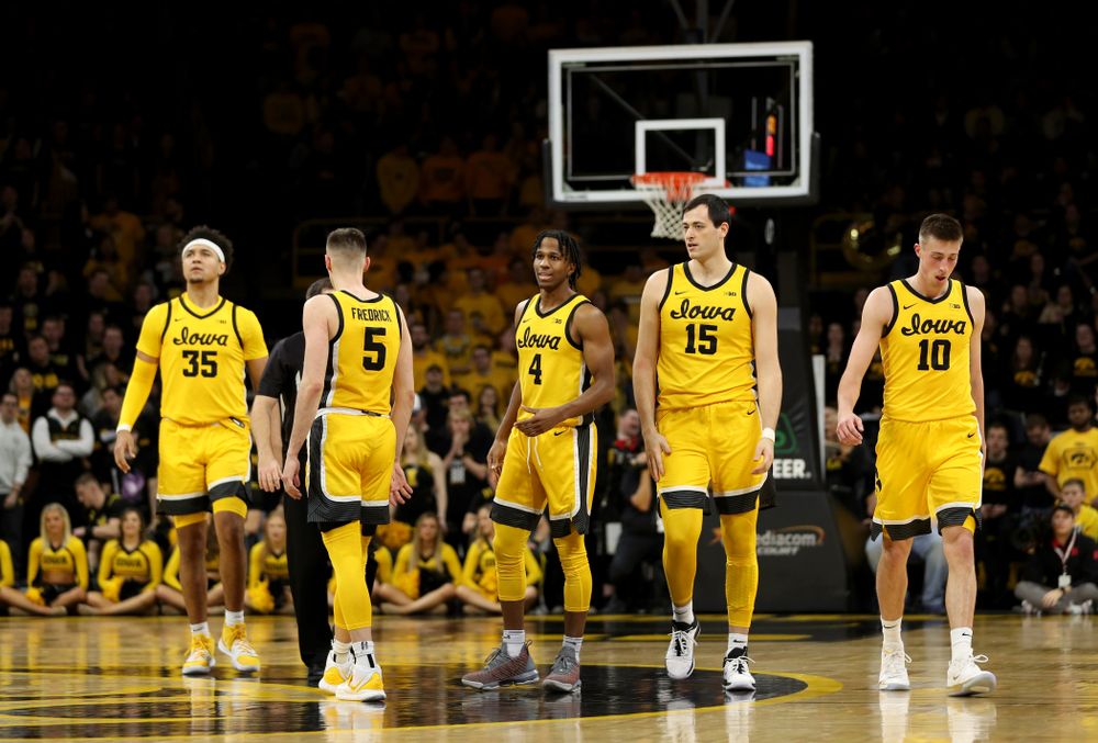 The Iowa Hawkeyes against the Nebraska Cornhuskers Saturday, February 8, 2020 at Carver-Hawkeye Arena. (Brian Ray/hawkeyesports.com)