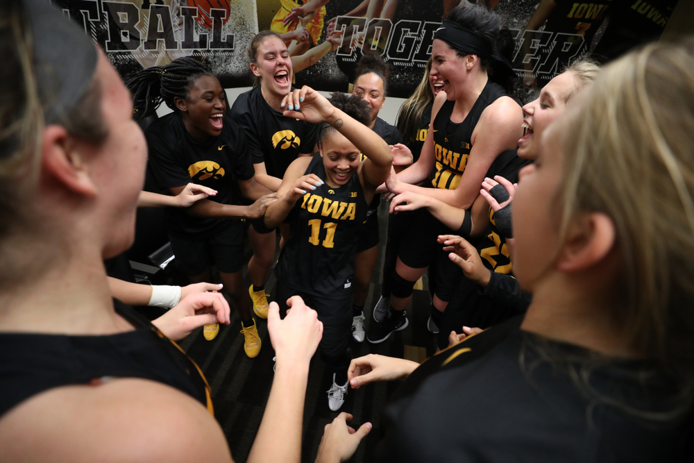 Iowa Hawkeyes guard Tania Davis (11) against the Iowa State Cyclones in the Iowa Corn Cy-Hawk Series Wednesday, December 5, 2018 at Carver-Hawkeye Arena. (Brian Ray/hawkeyesports.com)