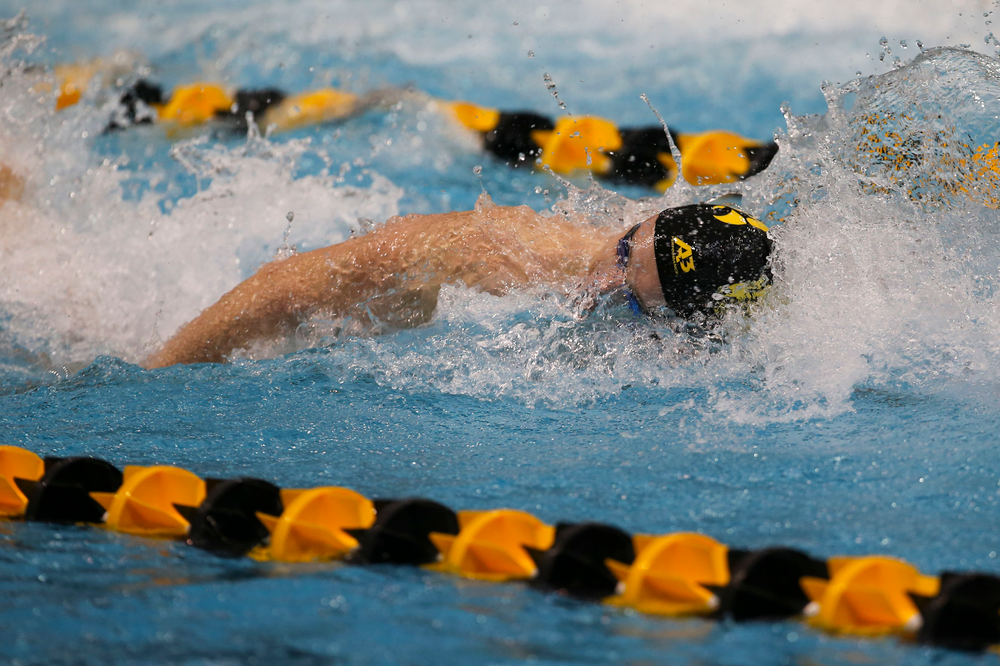 Iowa’s Joe Myhre during Iowa swim and dive vs Minnesota on Saturday, October 26, 2019 at the Campus Wellness and Recreation Center. (Lily Smith/hawkeyesports.com)