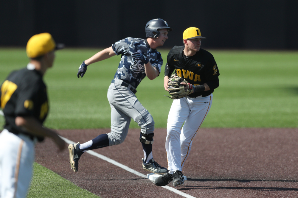 Iowa Hawkeyes infielder Brendan Sher (2) during game two against UC Irvine Saturday, May 4, 2019 at Duane Banks Field. (Brian Ray/hawkeyesports.com)