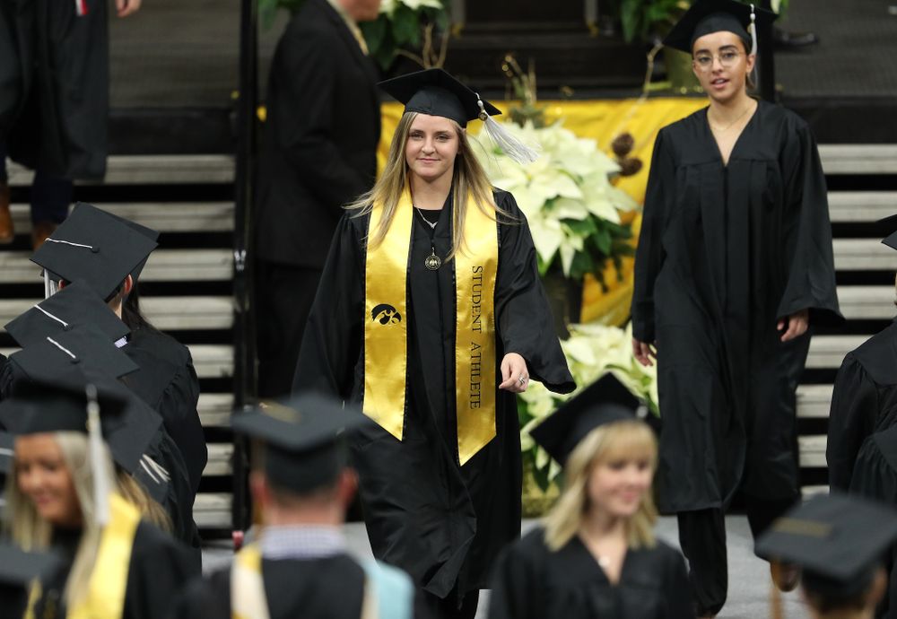 Iowa Soccer's Jenna Kentgen during the Fall Commencement Ceremony Saturday, December 15, 2018 at Carver-Hawkeye Arena. (Brian Ray/hawkeyesports.com)