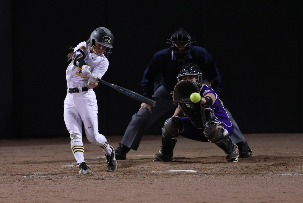 Iowa Hawkeyes Hallie Ketcham (22) against Western Illinois Wednesday, March 27, 2019 at Pearl Field. (Brian Ray/hawkeyesports.com)