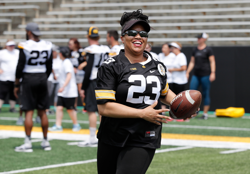 The 2018 Iowa Ladies Football Academy Saturday, June 9, 2018 at Kinnick Stadium. (Brian Ray/hawkeyesports.com)