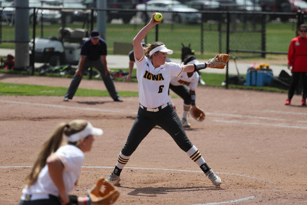 Iowa Hawkeyes Erin Riding (6) against the Ohio State Buckeyes on senior day Sunday, May 5, 2019 at Pearl Field. (Brian Ray/hawkeyesports.com)