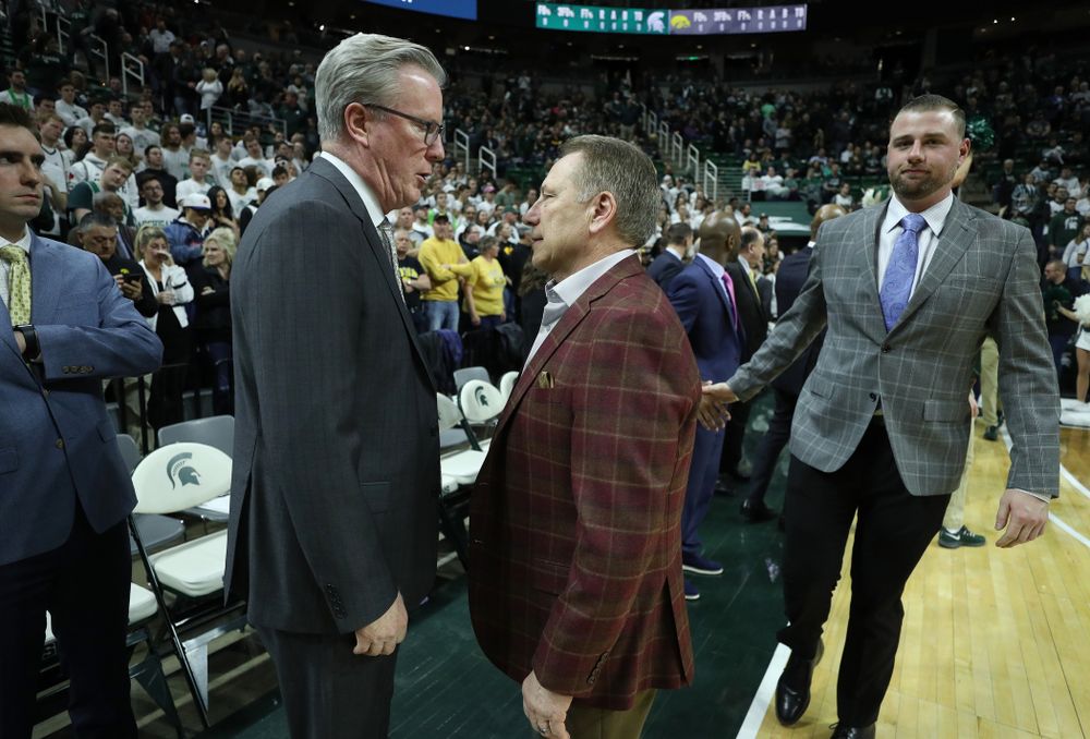 Iowa Hawkeyes head coach Fran McCaffery against Michigan State Tuesday, February 25, 2020 at the Breslin Center in East Lansing, MI. (Brian Ray/hawkeyesports.com)
