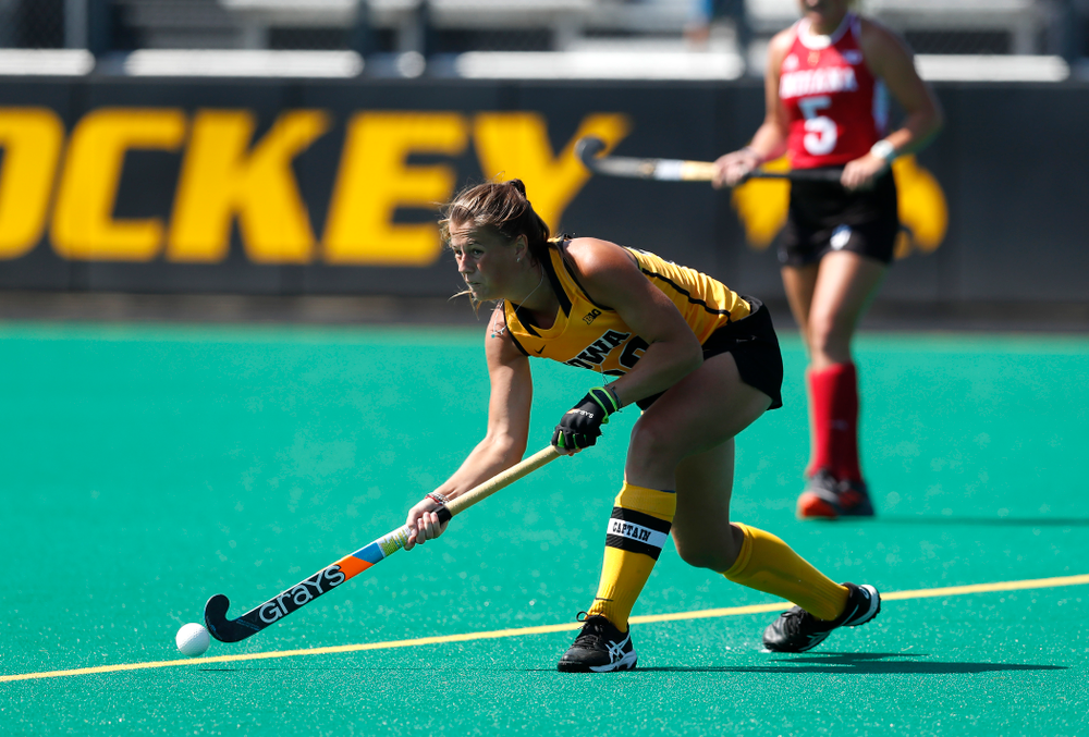 Iowa Hawkeyes Sophie Sunderland (20) against Indiana Sunday, September 16, 2018 at Grant Field. (Brian Ray/hawkeyesports.com)