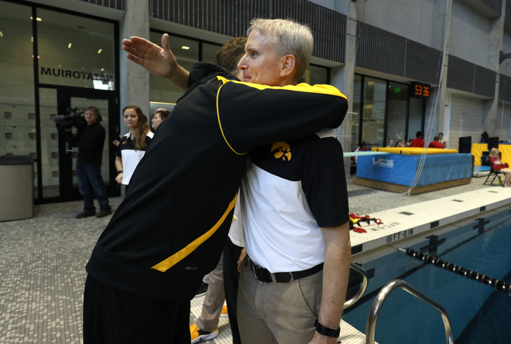 Jack Smith is introduced during senior day before a double dual against Wisconsin and Northwestern Saturday, January 19, 2019 at the Campus Recreation and Wellness Center. (Brian Ray/hawkeyesports.com)