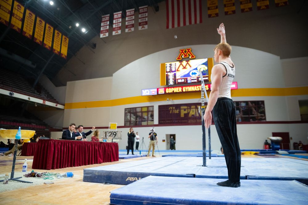 The Iowa Hawekeys against Minnesota and Penn State at the Maturi Pavilion Saturday, March 23, 2019 in Minneapolis, Minn. (C. Morgan Engel/Freelance)