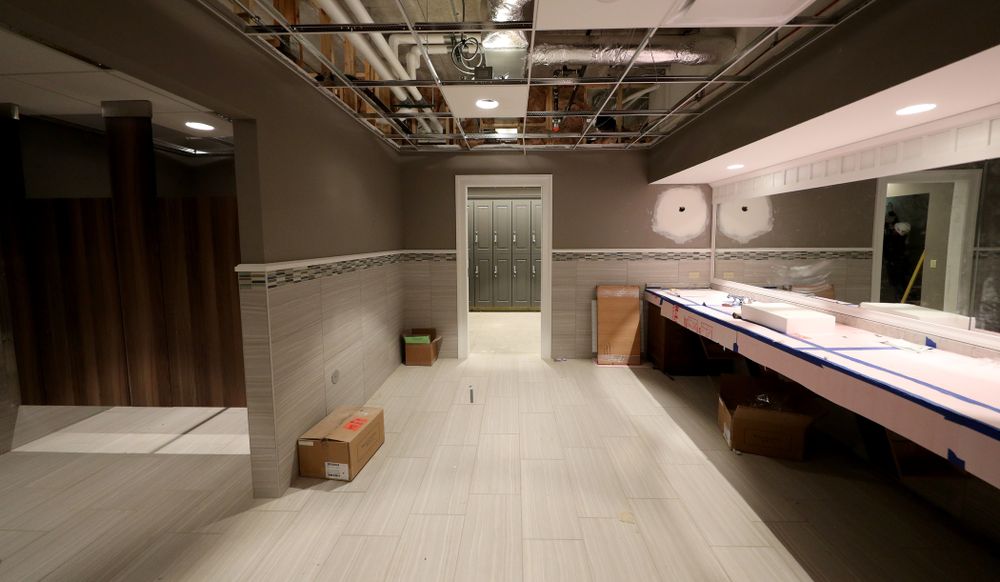 The Women’s locker room of the Nagle Family Clubhouse Tuesday, January 28, 2020 at Finkbine Golf Course in Iowa City. (Brian Ray/hawkeyesports.com)