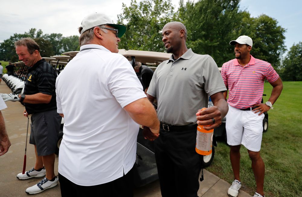 Kenyon Murray and Mike Street during the 2018 Chris Street Memorial Golf Outing Monday, August 27, 2018 at Finkbine Golf Course. (Brian Ray/hawkeyesports.com)