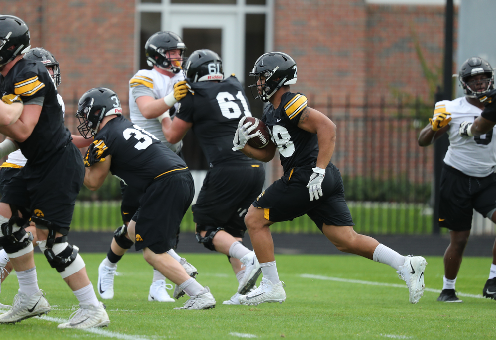 Iowa Hawkeyes running back Toren Young (28) during the team's first Outback Bowl Practice in Florida Thursday, December 27, 2018 at Tampa University. (Brian Ray/hawkeyesports.com)